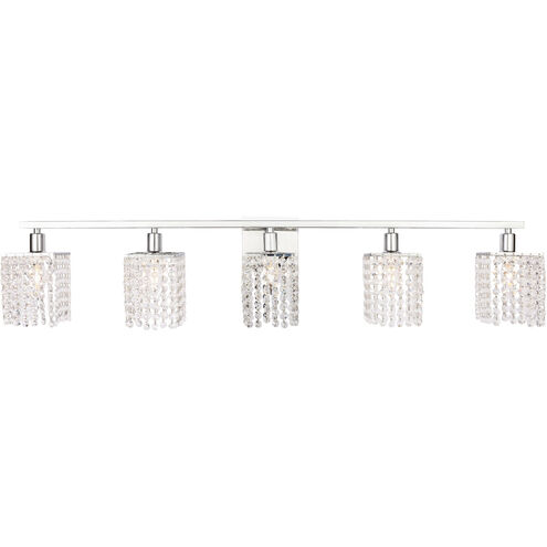 Adams 5 Light 42 inch Chrome Wall sconce Wall Light