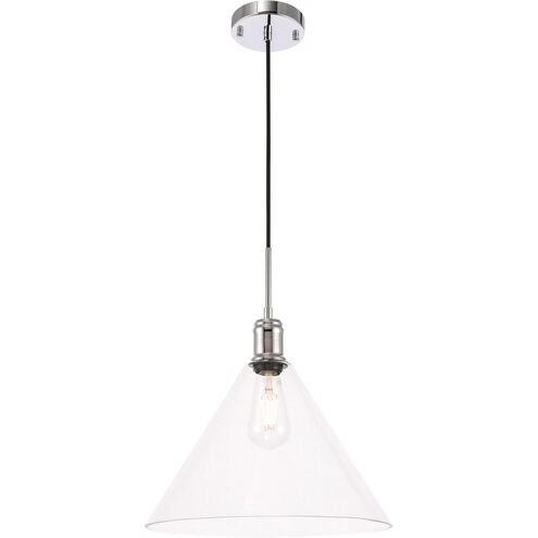 Meadville 1 Light 13.75 inch Chrome Pendant Ceiling Light