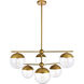 Oyster Bay 6 Light 36 inch Brass Pendant Ceiling Light