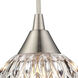 Warminster LED 5 inch Satin Nickel with Clear Mini Pendant Ceiling Light