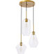 Rochester 3 Light 17 inch Brass Pendant Ceiling Light