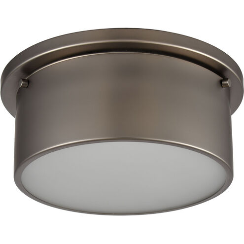 Erie 2 Light 10 inch Black Nickel with White Flush Mount Ceiling Light