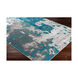 Milton 91 X 63 inch Teal/Medium Gray/Charcoal/White Rugs, Rectangle