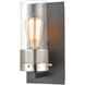 Wilkins 1 Light 6 inch Matte Black with Polished Nickel Vanity Light Wall Light