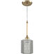 Arcadia 1 Light 6 inch Satin Brass Mini Pendant Ceiling Light