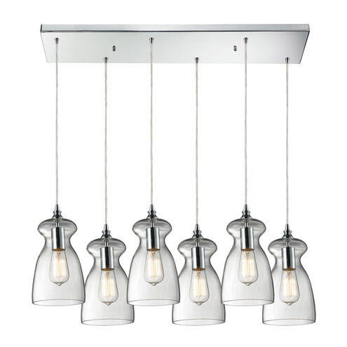 Greece 6 Light 9 inch Polished Chrome with Clear Multi Pendant Ceiling Light