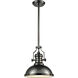 Pittsburgh 3 Light 13 inch Black Nickel Pendant Ceiling Light