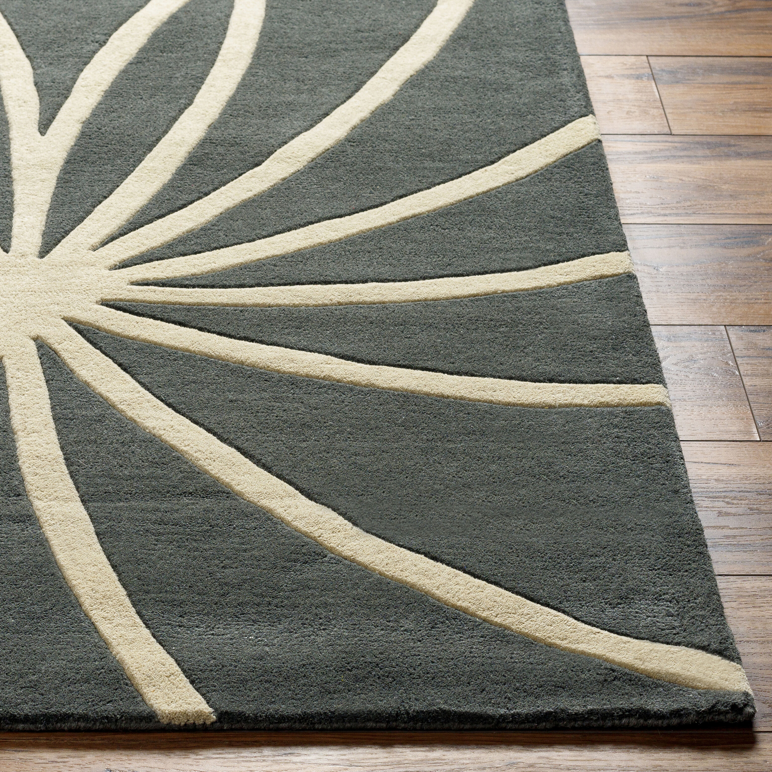 Philadelphia 120 X 96 inch Charcoal Rug, Kidney