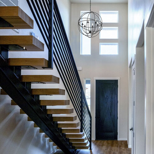 Addison 6 Light 22.5 inch Black Chandelier Ceiling Light