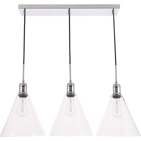 Meadville 3 Light 10 inch Chrome Pendant Ceiling Light