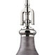 Fishkill 1 Light 15 inch Weathered Zinc with Polished Nickel Pendant Ceiling Light