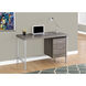 Ramapo 47 X 24 inch Dark Taupe and Silver Computer Desk