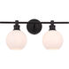 Syracuse 2 Light 19 inch Black Wall sconce Wall Light