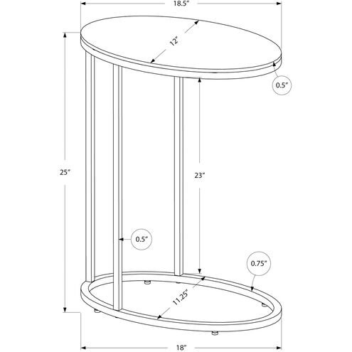 Bethlehem 25 X 19 inch White Accent End Table or Snack Table