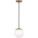 Abington LED 8 inch Satin Brass Pendant Ceiling Light