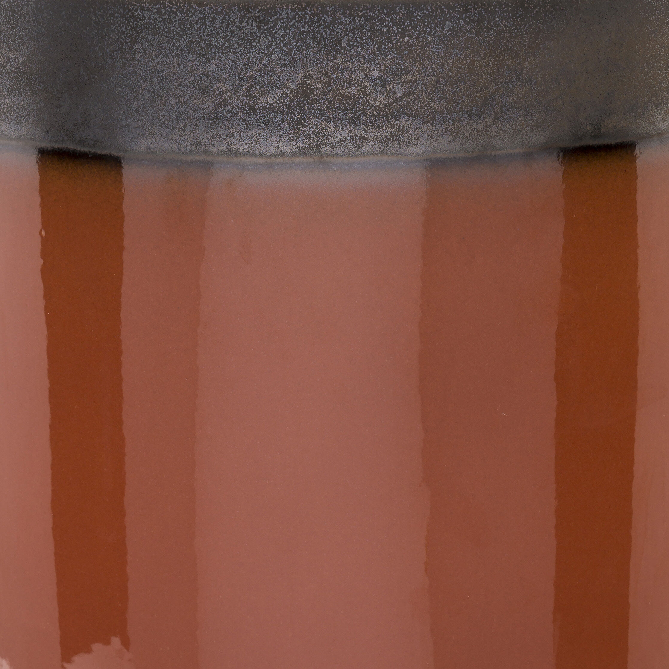 Media 18.1 inch Orange and Brown Outdoor Garden Stool, Cylinder, Hand Crafted