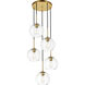 Huntington 5 Light 18 inch Brass Pendant Ceiling Light