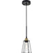 Phoenixville 1 Light 5.3 inch Brass and Black Pendant Ceiling Light