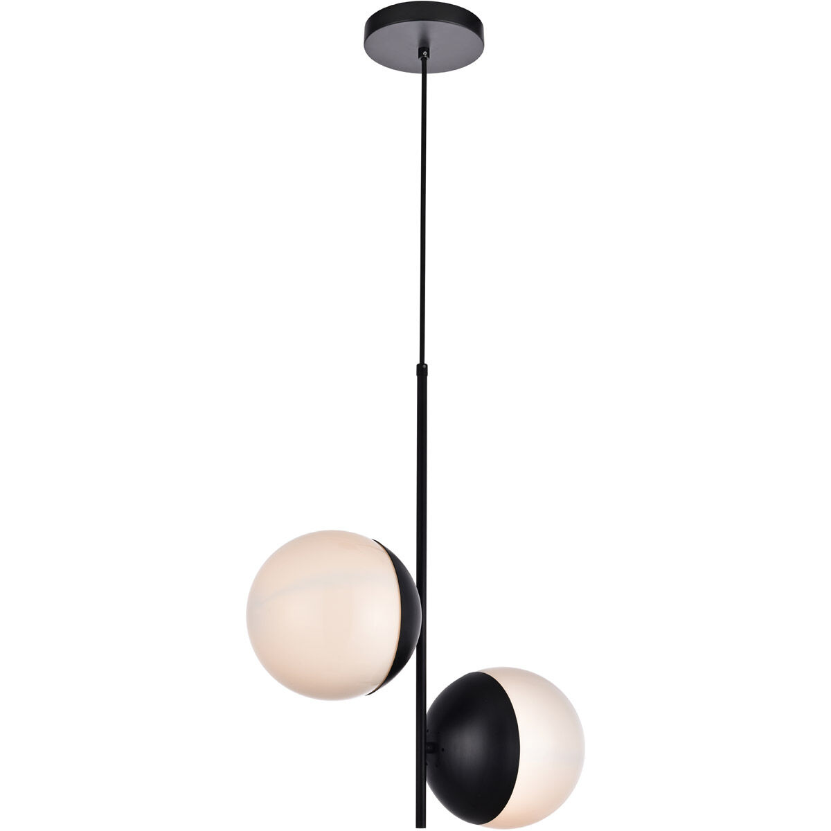 Oyster Bay 2 Light 8 inch Black Pendant Ceiling Light