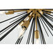 Esopus 8 Light 30 inch Brass and Black Pendant Ceiling Light