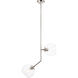 Monroe 2 Light 8 inch Chrome Pendant Ceiling Light