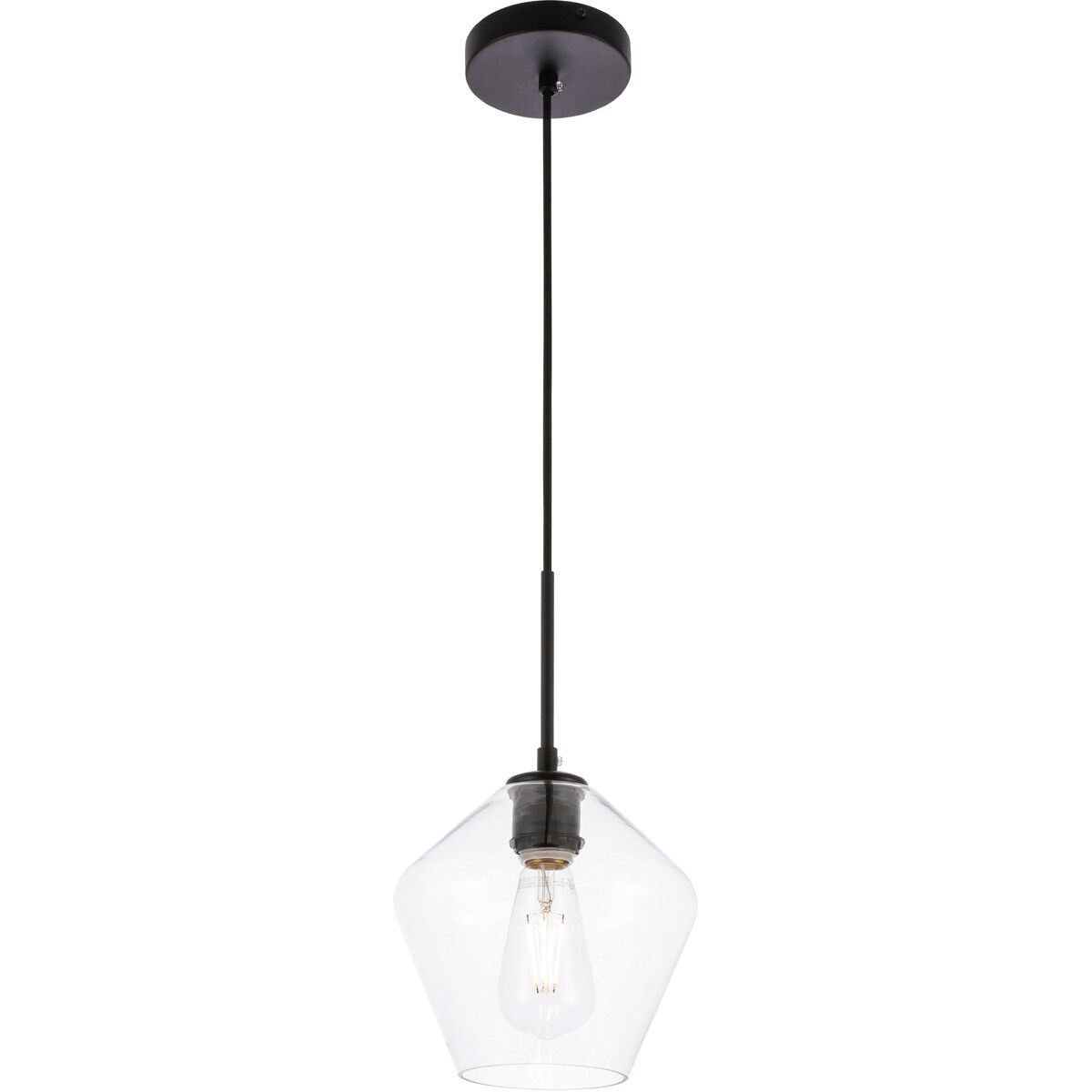Rochester 1 Light 8 inch Black Pendant Ceiling Light
