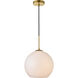 Huntington 1 Light 12 inch Brass Pendant Ceiling Light