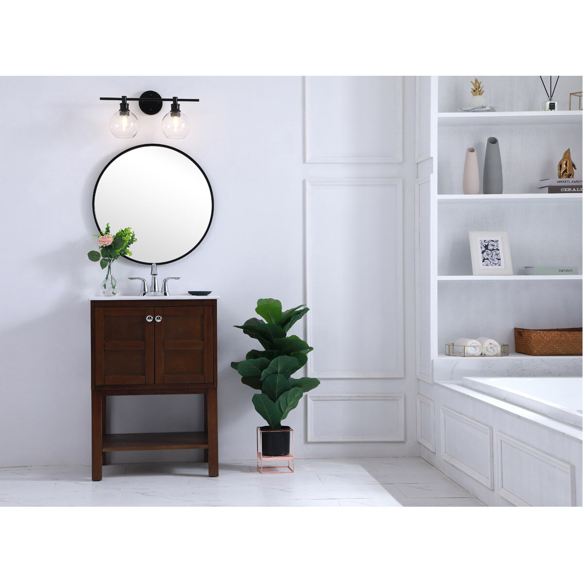 Syracuse 2 Light 19 inch Black Wall sconce Wall Light