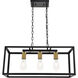 Coatesville 3 Light 9 inch Brass and Black Pendant Ceiling Light