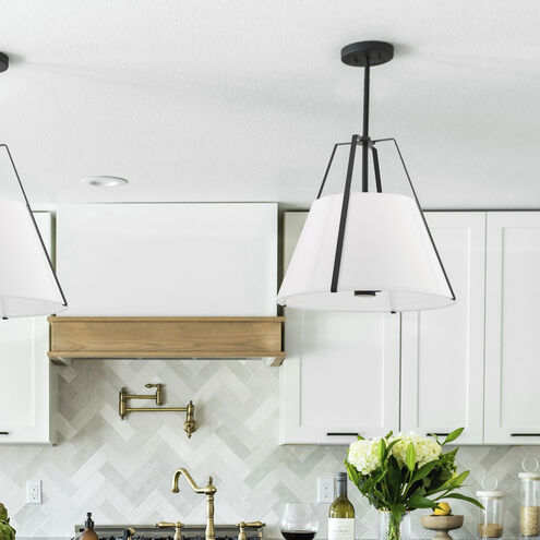 Stevens 4 Light 20 inch Black Pendant Ceiling Light