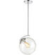 Croton 1 Light 10 inch Polished Chrome Mini Pendant Ceiling Light