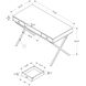Ramapo 47 X 24 inch White and Chrome Computer Desk