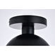 Oyster Bay 1 Light 8 inch Black Flush Mount Ceiling Light