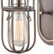 Oakland 1 Light 7 inch Weathered Zinc with Polished Nickel Vanity Light Wall Light