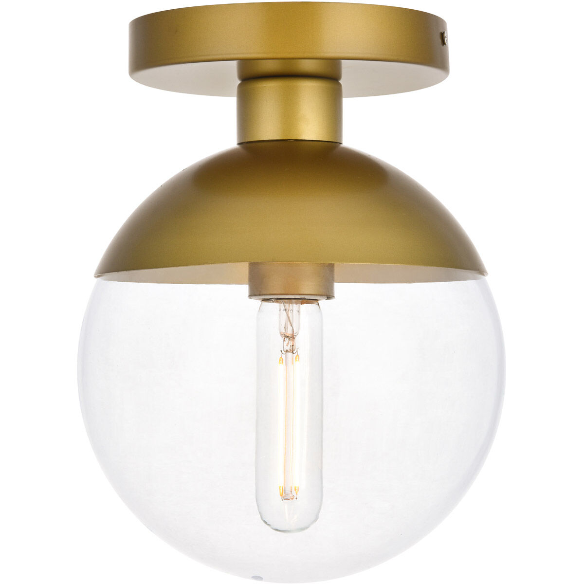 Oyster Bay 1 Light 8 inch Brass Flush Mount Ceiling Light