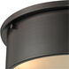 Saratoga 3 Light 14 inch Oil Rubbed Bronze Flush Mount Ceiling Light