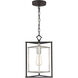 Monaca 1 Light 10 inch Charcoal with Satin Nickel Mini Pendant Ceiling Light