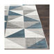 Chalfont 108.27 X 82.68 inch Light Gray/White/Charcoal/Blue Machine Woven Rug, Rectangle