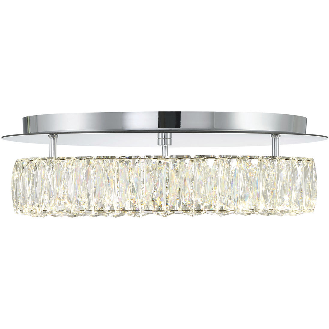 Dickinson 1 Light 18 inch Chrome Flush Ceiling Light