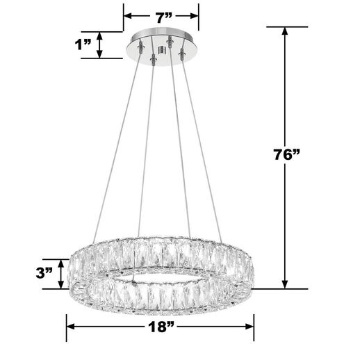 Dickinson 1 Light 18 inch Chrome Chandelier Ceiling Light