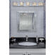 Milford 5 Light 34.25 inch Polished Chrome Bath Vanity Light Wall Light