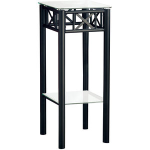 Downingtown Black and Clear Accent Table or Plant Stand