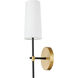 Brandywine 1 Light 5 inch Brass and Black Wall sconce Wall Light