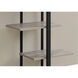 Shaler Dark Taupe and Black Bookcase