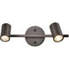 Southport 2 Light 16 inch Matte Black with Satin Brass Vanity Light Wall Light