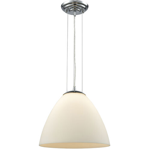 Oneonta 1 Light 12 inch Polished Chrome with White Mini Pendant Ceiling Light