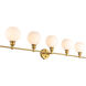 Syracuse 5 Light 47 inch Brass Wall sconce Wall Light