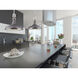 Fishkill 1 Light 15 inch Weathered Zinc with Polished Nickel Pendant Ceiling Light