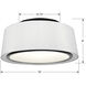 Stevens 3 Light 18 inch Black Semi Flush Ceiling Light