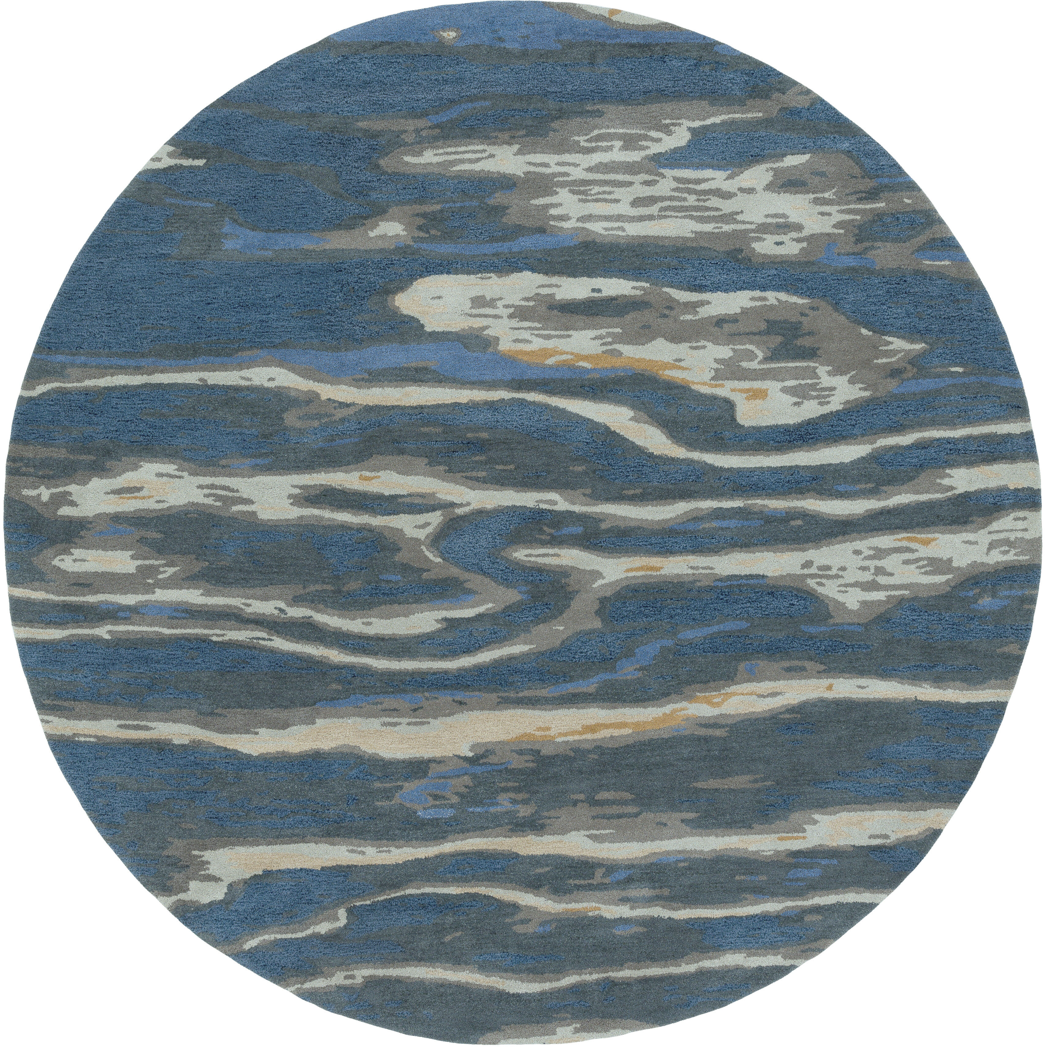 Radnor 96 inch Dark Blue Rug, Round
